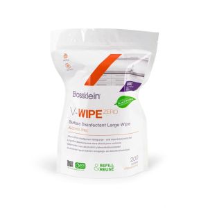 Bossklein V-WIPE ZERO Refill of 200 Alcohol Free Large Classic Wipes - Apple